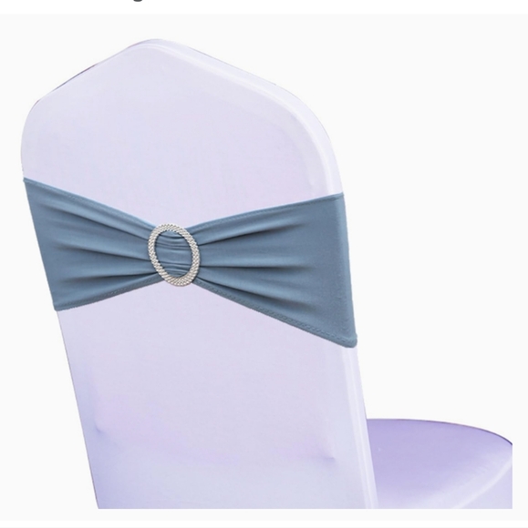 Dusty Blue Chair Sashes 50 piece - Picture 5 of 5